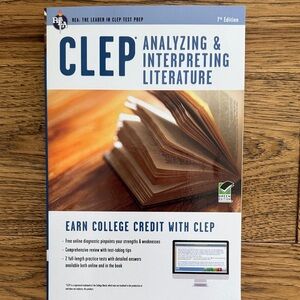 CLEP Analyzing & Interpreting Literature Test Prep Book - Blue/Brown